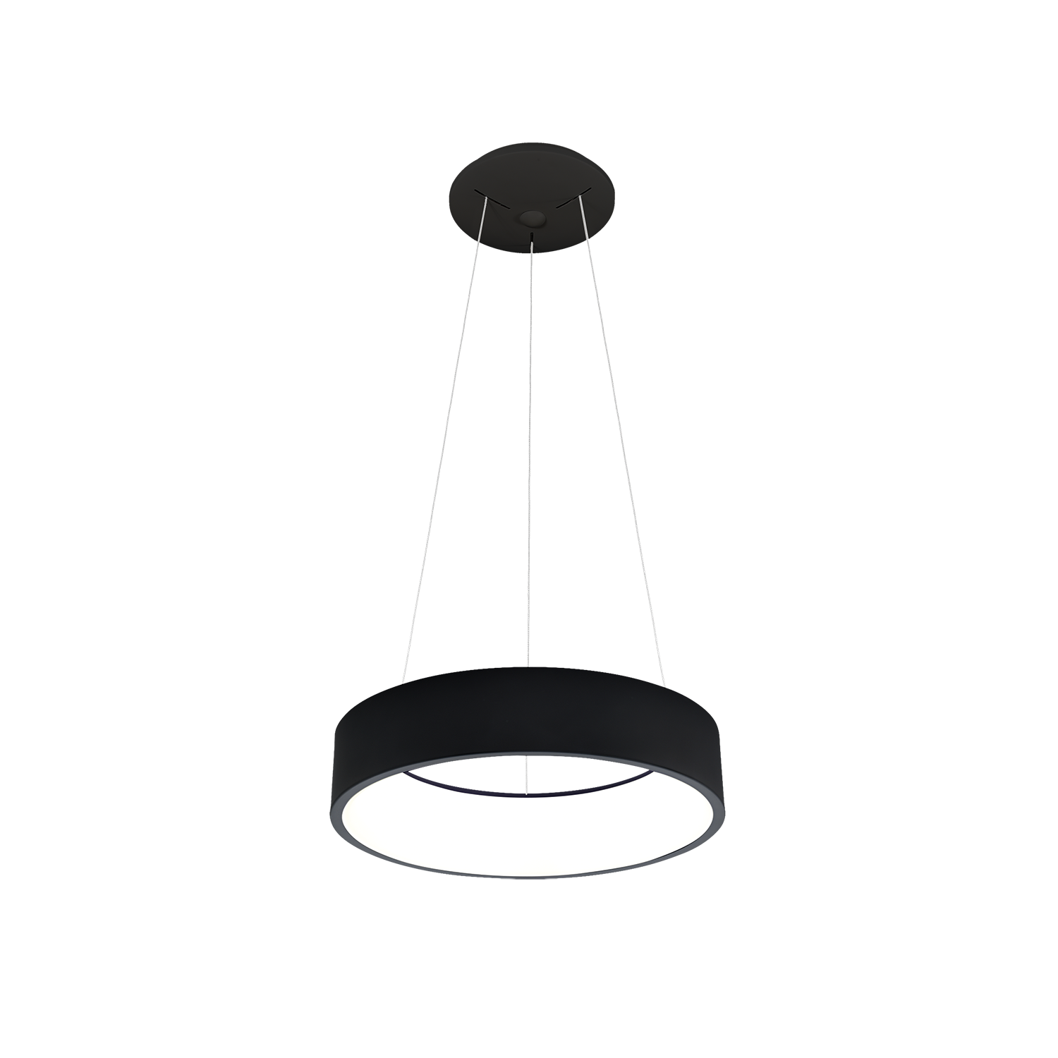 ACB Iluminacion Zavěsné LED svítidlo DILGA, ⌀ 45 cm, 27W, CRI90, CCT switch 2700-3000K Barva: Černá, Stmívání: ON/OFF