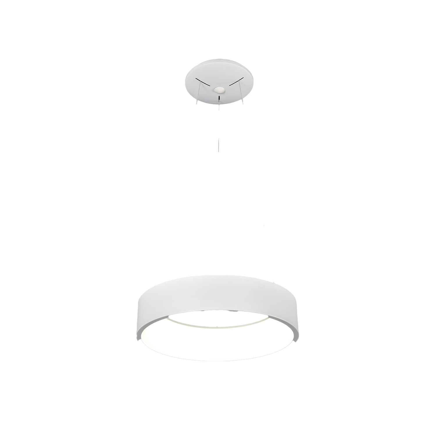 ACB Iluminacion Zavěsné LED svítidlo DILGA, ⌀ 45 cm, 27W, CRI90, CCT switch 2700-3000K Barva: Bílá, Stmívání: ON/OFF