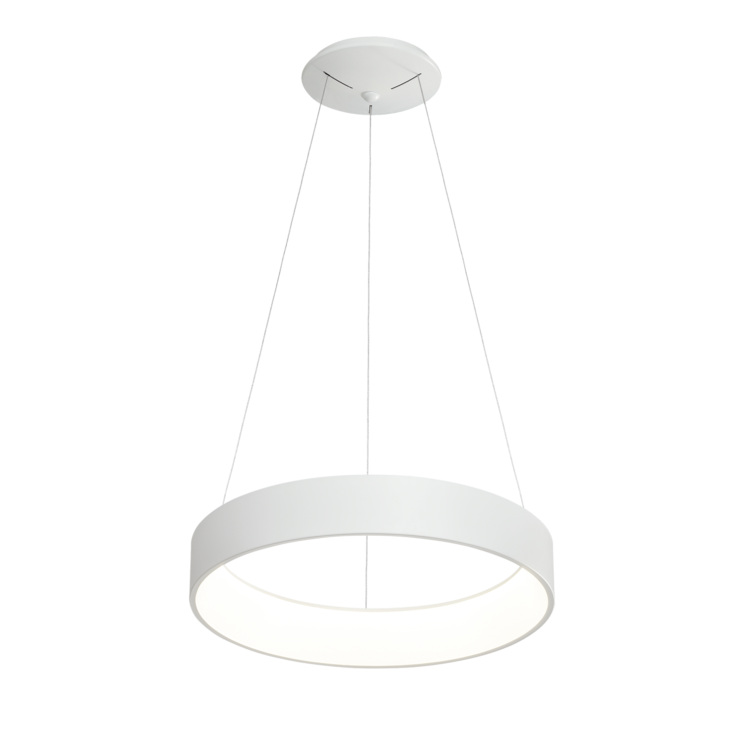 ACB Iluminacion Zavěsné LED svítidlo DILGA, ⌀ 60 cm, 48W, CRI90, CCT switch 2700-3000K Barva: Bílá, Stmívání: Casambi