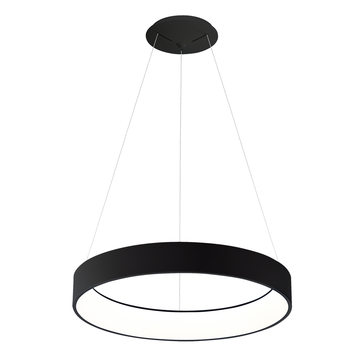 ACB Iluminacion Zavěsné LED svítidlo DILGA, ⌀ 90 cm, 126W, CRI90, CCT switch 2700-3000K Barva: Černá, Stmívání: ON/OFF