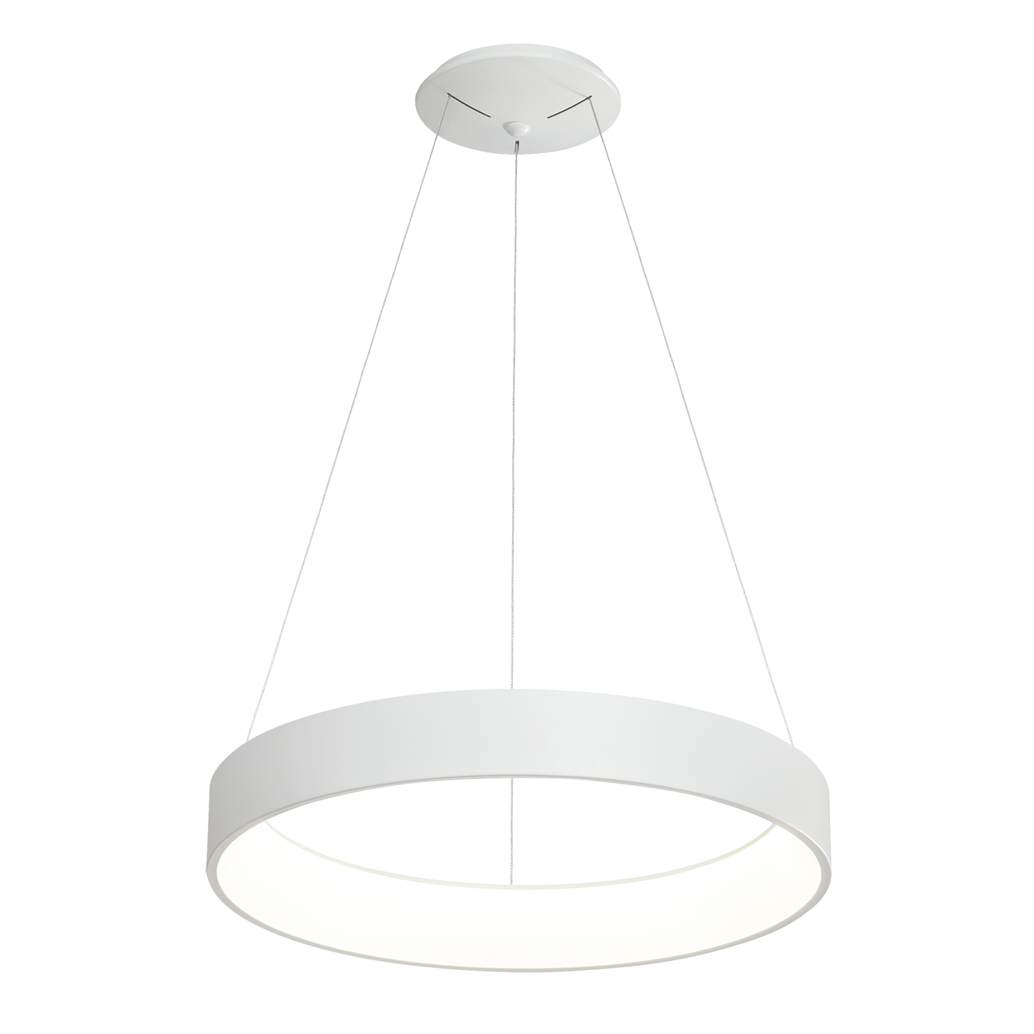 ACB Iluminacion Zavěsné LED svítidlo DILGA, ⌀ 90 cm, 126W, CRI90, CCT switch 2700-3000K Barva: Bílá, Stmívání: Casambi