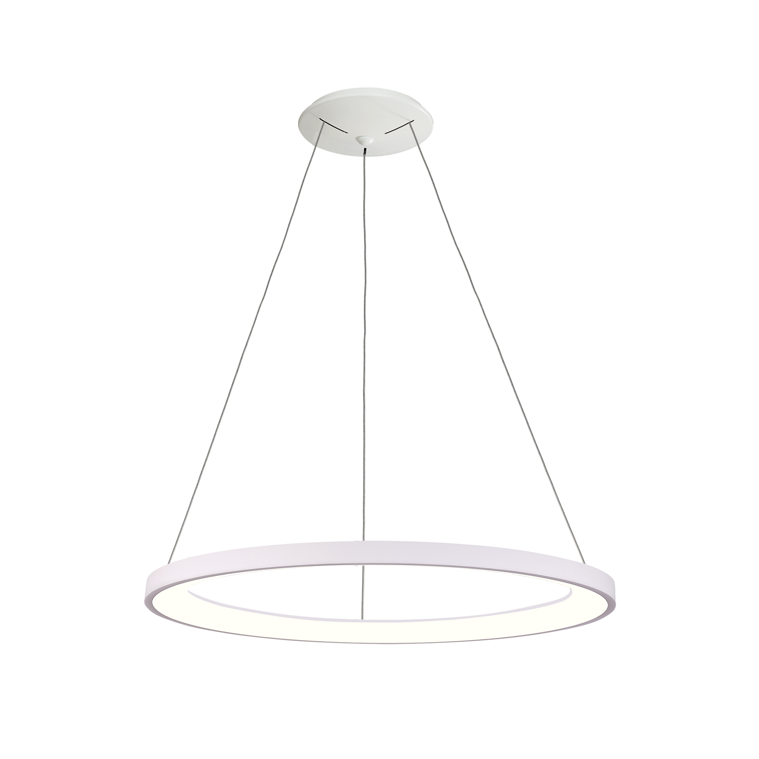ACB Iluminacion Závěsné LED svítidlo GRACE, ⌀ 78 cm, 80W, CRI90 Barva: Bílá, Teplota světla: 4000K - denní bílá, Stmívání: Casambi