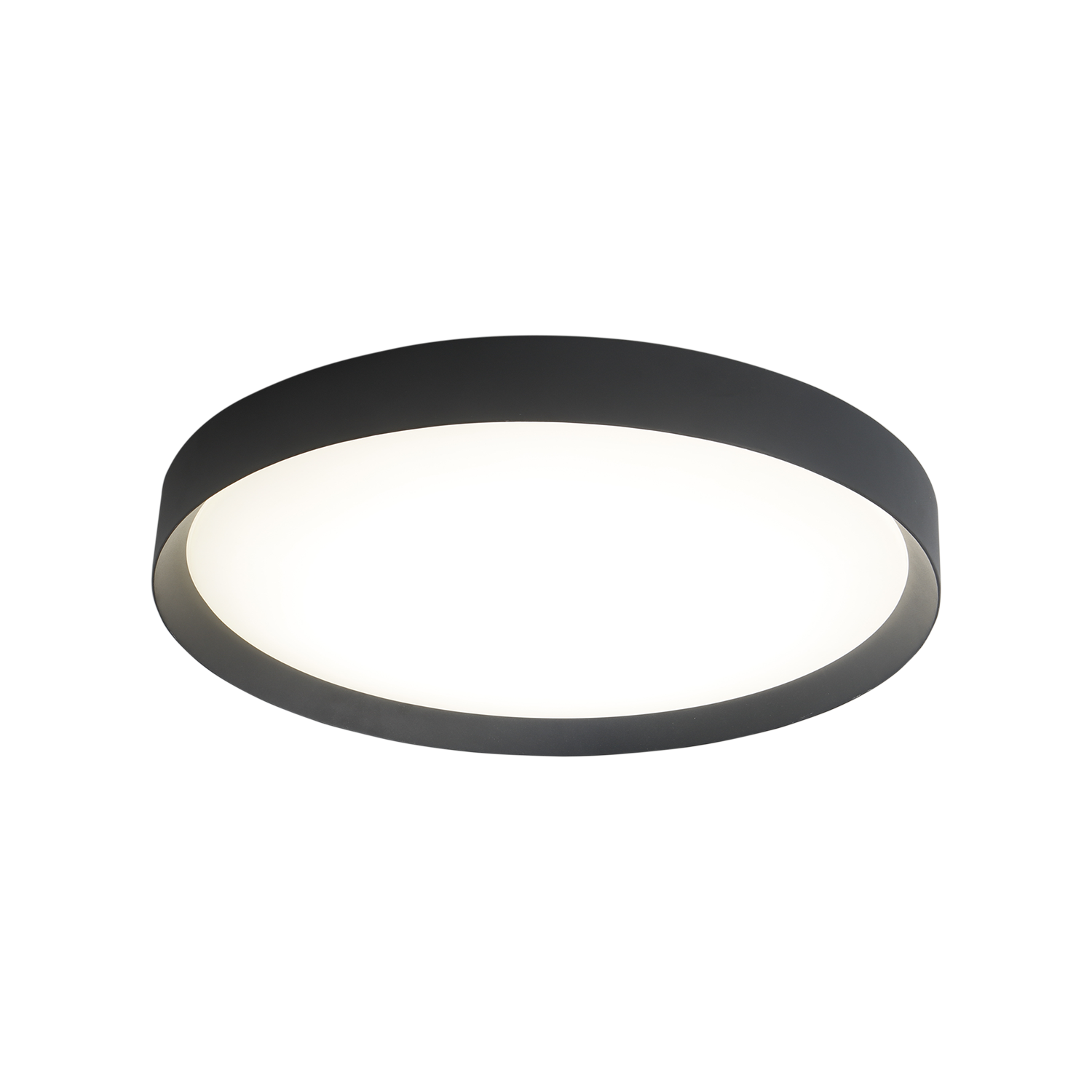 ACB Iluminacion Stropní LED svítidlo MINSK, ⌀ 40 cm, 22W, CRI90 Barva: Černá, Teplota světla: 3000K - teplá bílá, Stmívání: ON/OFF