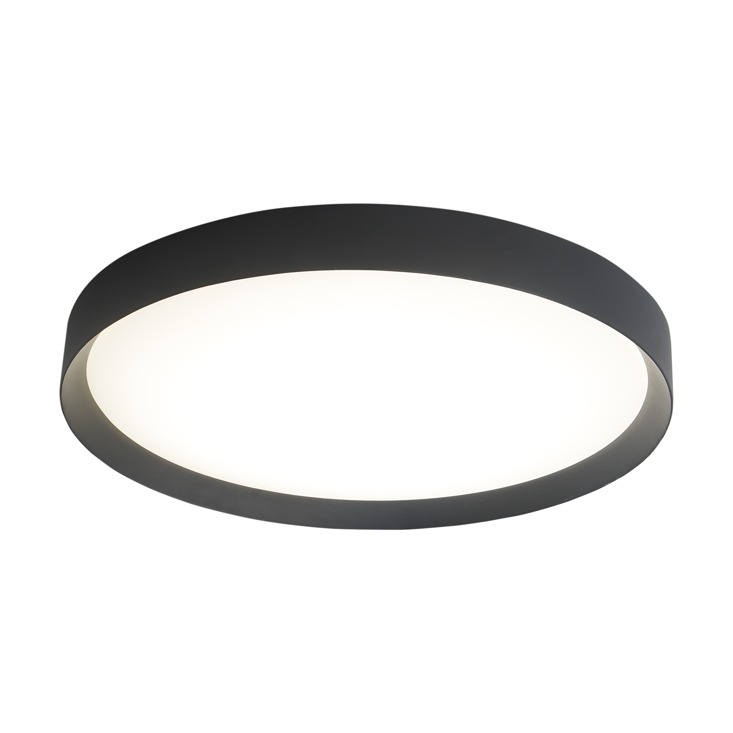 ACB Iluminacion Stropní LED svítidlo MINSK, ⌀ 60 cm, 42W, CRI90 Barva: Černá, Teplota světla: 4000K - denní bílá, Stmívání: Casambi