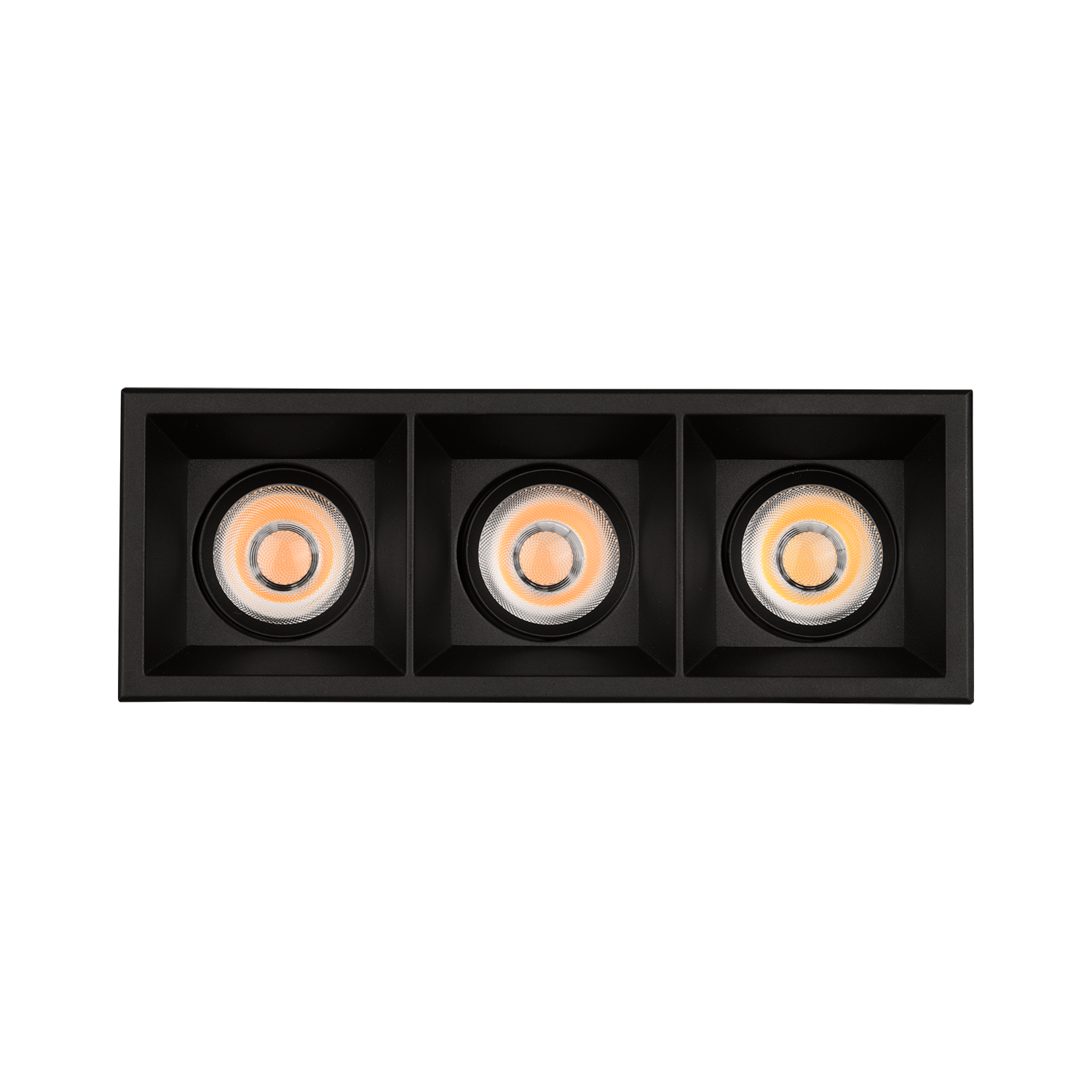 ACB Iluminacion Zapuštěné LED bodové svítidlo MOVE, š. 23 cm, 3x12W, CRI90 Barva: Černá, Teplota světla: 2700K - extra teplá bílá, Stmívání: ON/OFF