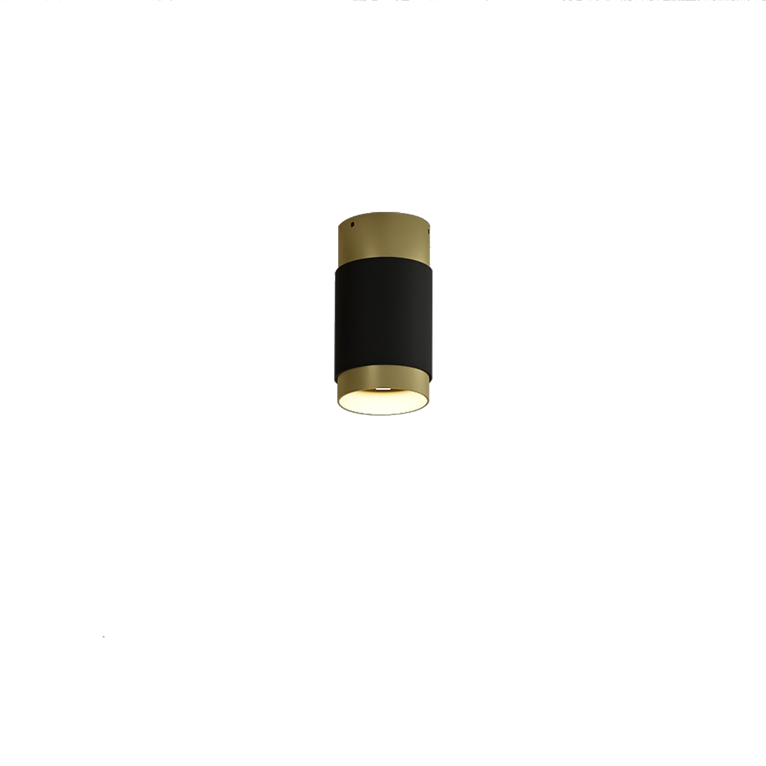 ACB Iluminacion Stropní LED svítidlo LUX, ⌀ 6 cm, 13W, CRI90 Barva: Černo-zlatá, Stmívání: ON/OFF