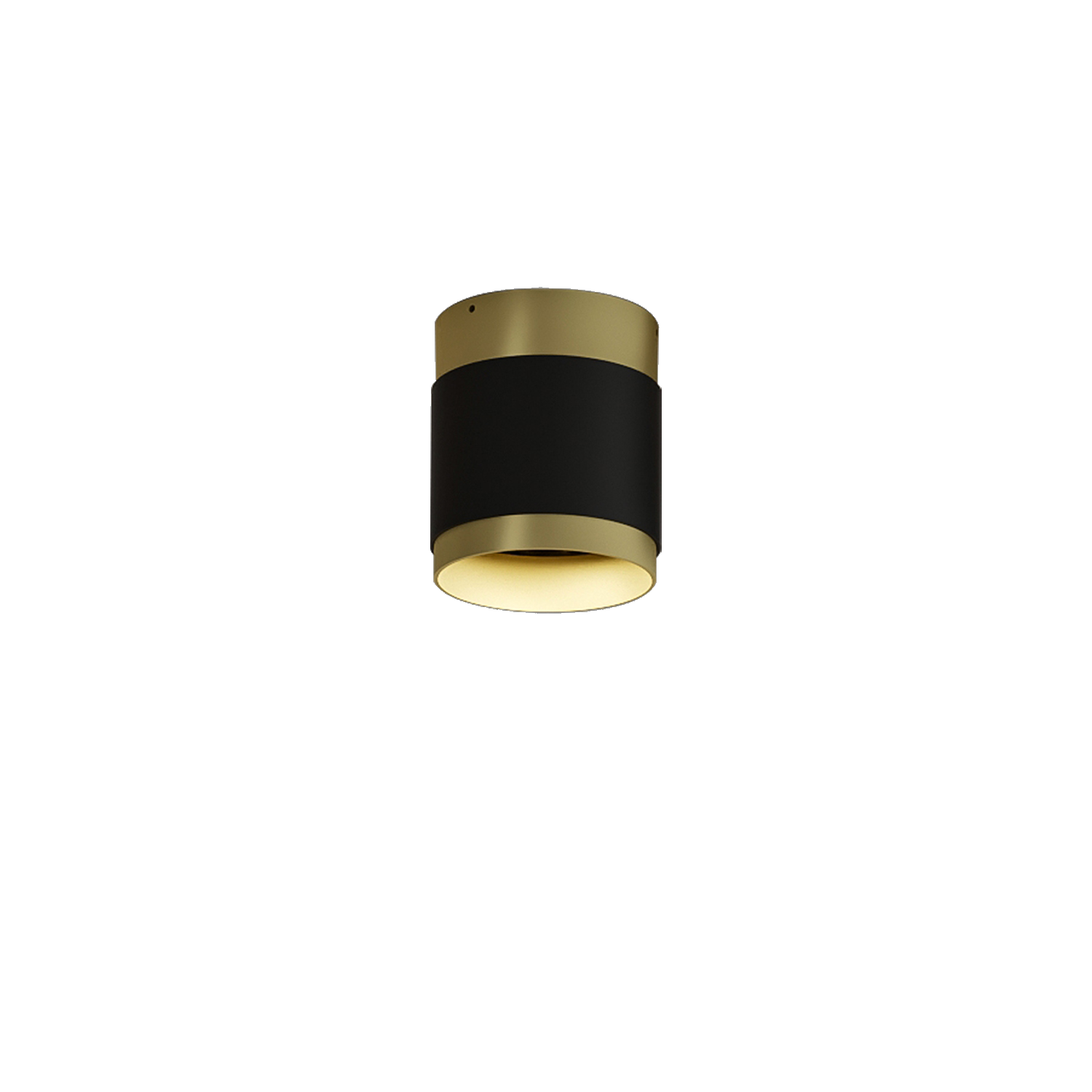ACB Iluminacion Stropní LED svítidlo LUX, ⌀ 10 cm, 18W, CRI90 Barva: Černo-zlatá, Stmívání: ON/OFF