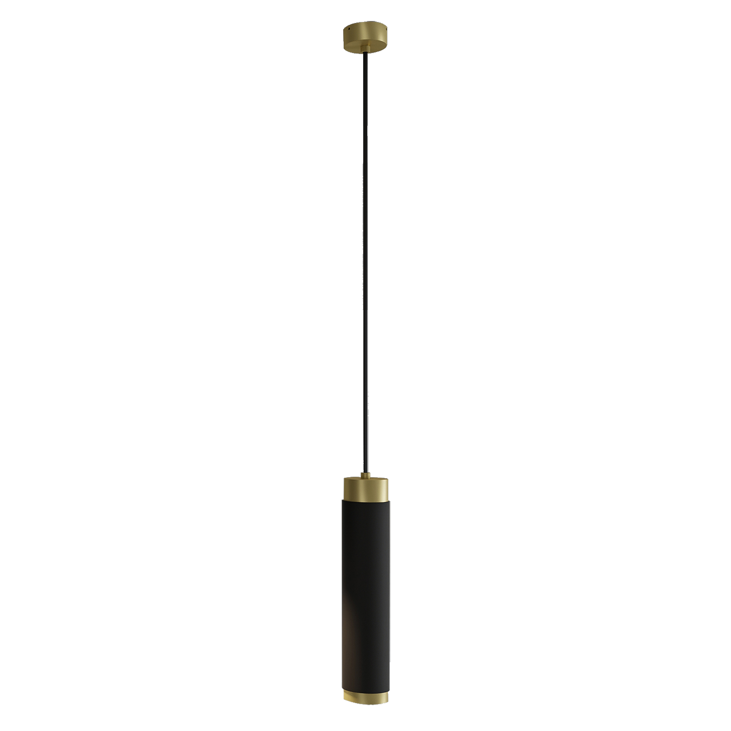 ACB Iluminacion Závěsné LED svítidlo LUX, ⌀ 6 cm, 13W, CRI90 Barva: Černo-zlatá, Stmívání: ON/OFF
