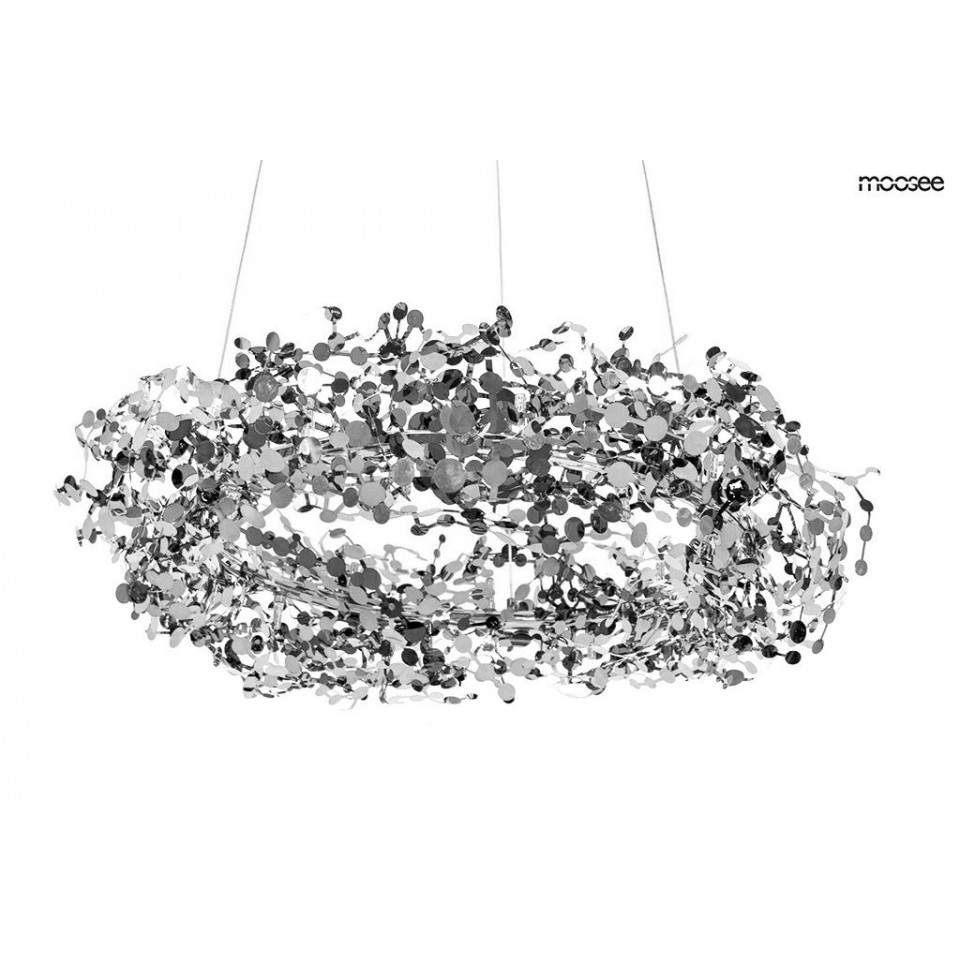 Levně Designové závěsné svítidlo Monete ø 60cm Barva: Chrom