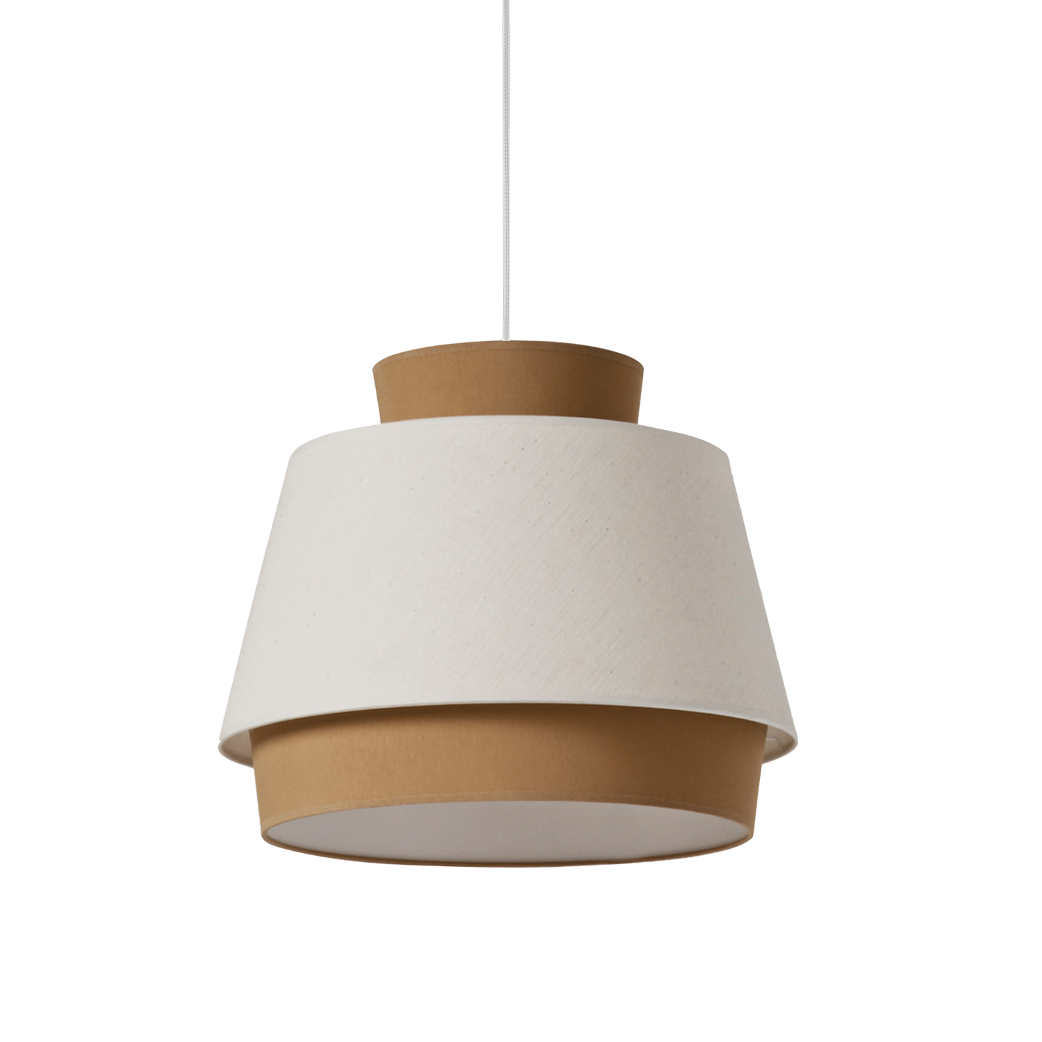 ACB Iluminacion Závěsné svítidlo ASPEN, ⌀ 45 cm, 1xE27 15W Barva: písková, Barva montury: Bílá