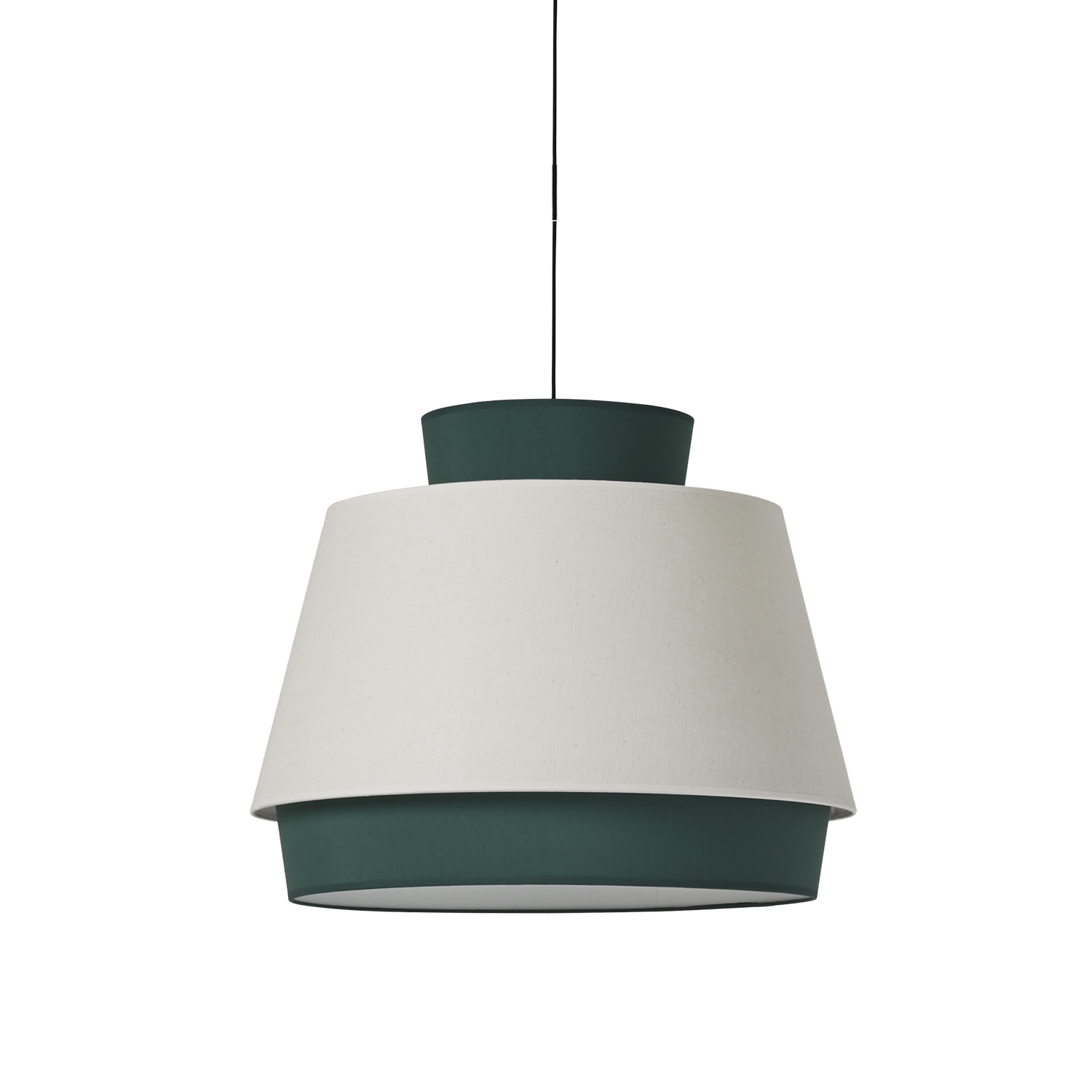 ACB Iluminacion Závěsné svítidlo ASPEN, ⌀ 45 cm, 1xE27 15W Barva: Zelená, Barva montury: Černá