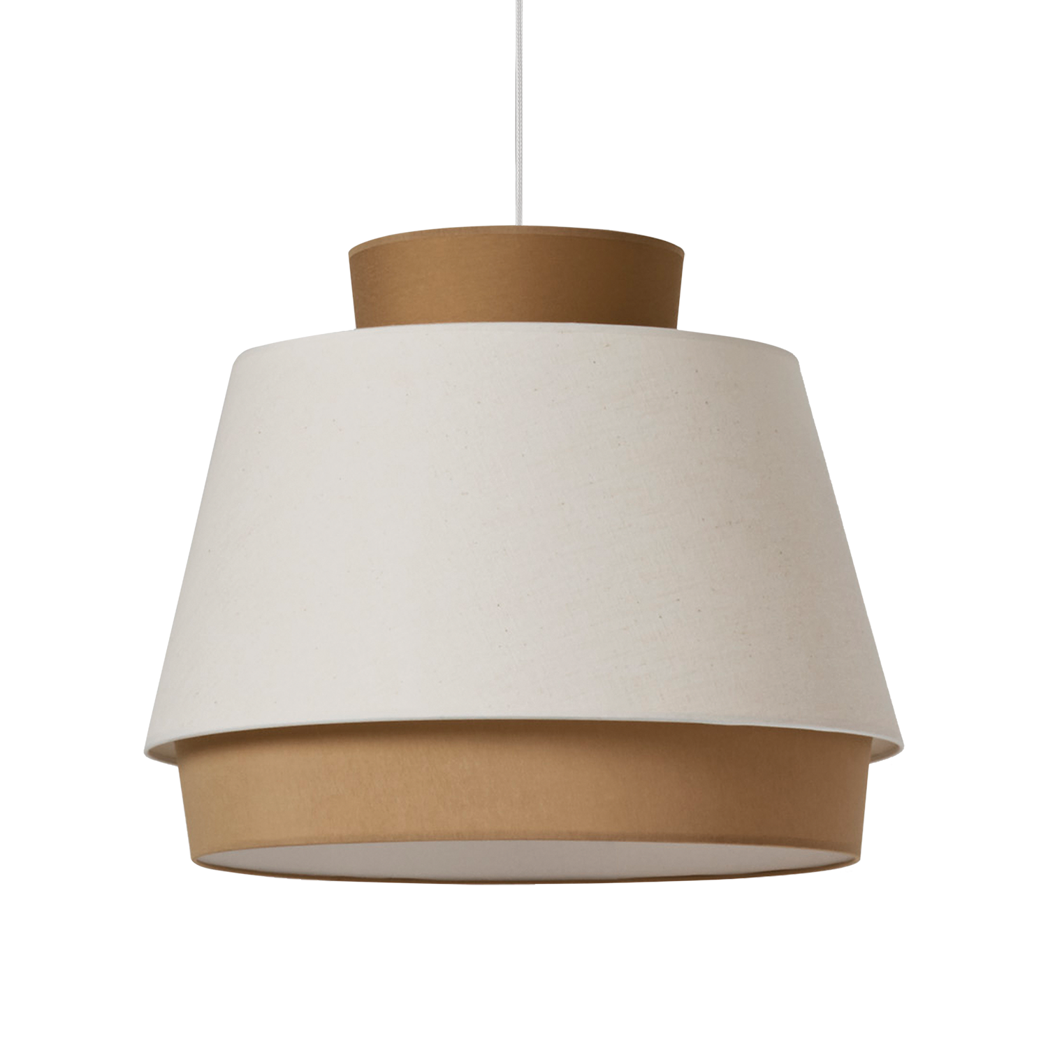 ACB Iluminacion Závěsné svítidlo ASPEN, ⌀ 60 cm, 1xE27 15W Barva: písková, Barva montury: Bílá