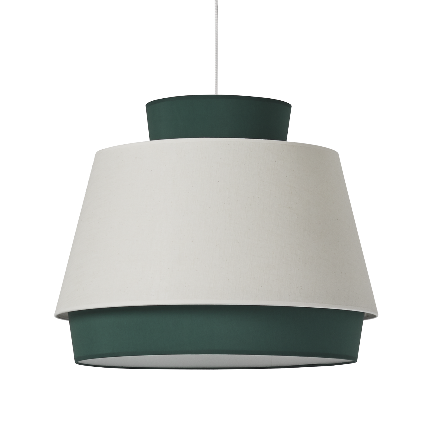 ACB Iluminacion Závěsné svítidlo ASPEN, ⌀ 60 cm, 1xE27 15W Barva: Zelená, Barva montury: Bílá