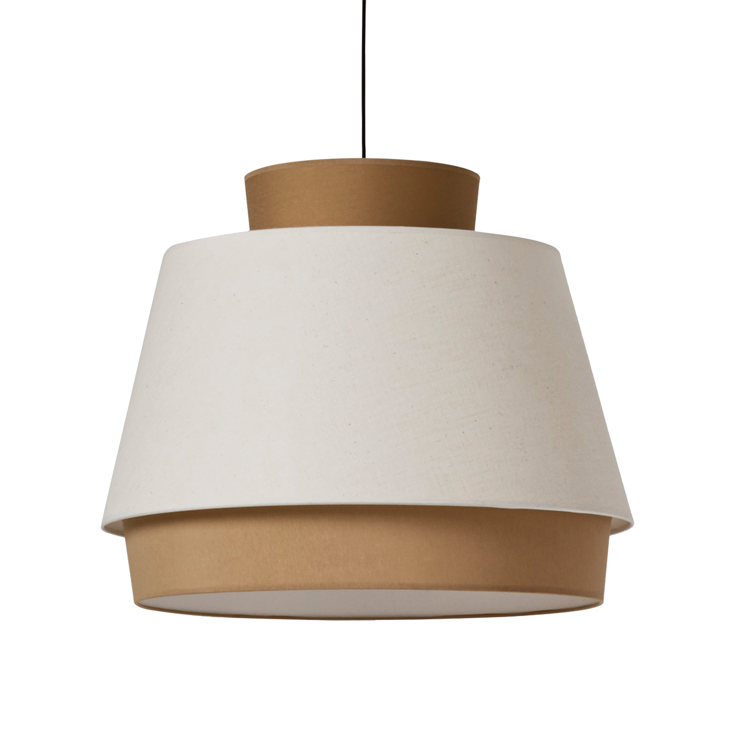ACB Iluminacion Závěsné svítidlo ASPEN, ⌀ 60 cm, 1xE27 15W Barva: písková, Barva montury: Černá