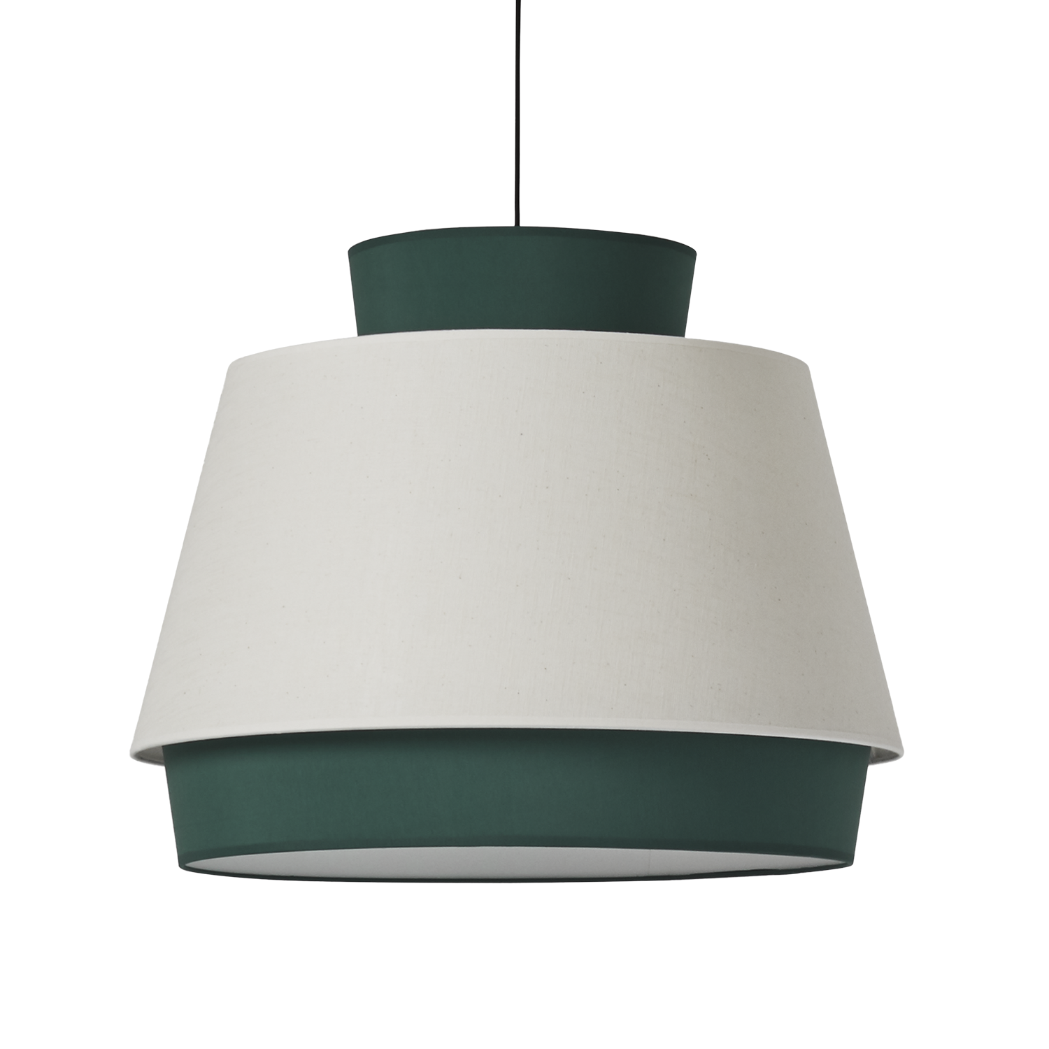ACB Iluminacion Závěsné svítidlo ASPEN, ⌀ 60 cm, 1xE27 15W Barva: Zelená, Barva montury: Černá