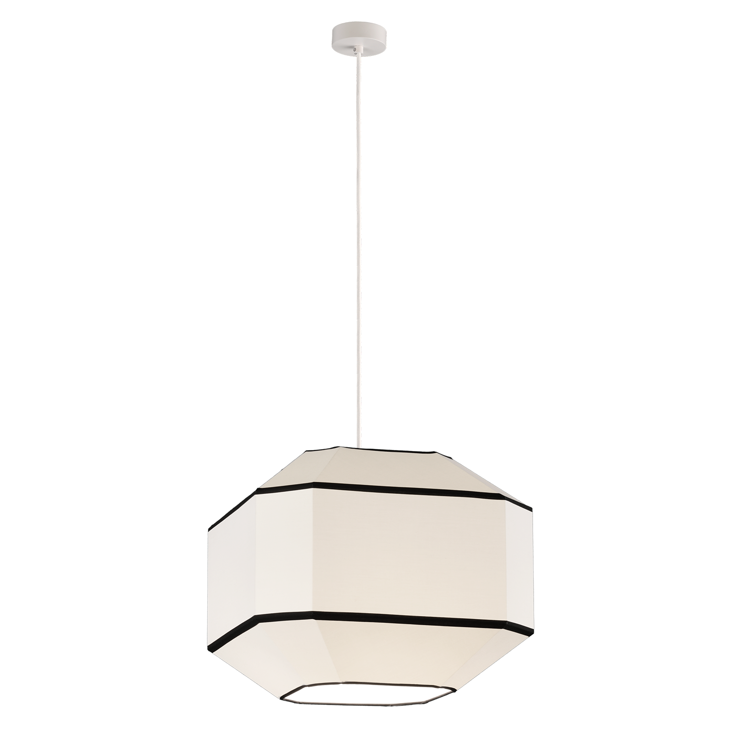 ACB Iluminacion Závěsné svítidlo BAUHAUS, ⌀ 45 cm, 1x E27 15W Barva: Bílá, Barva montury: Bílá