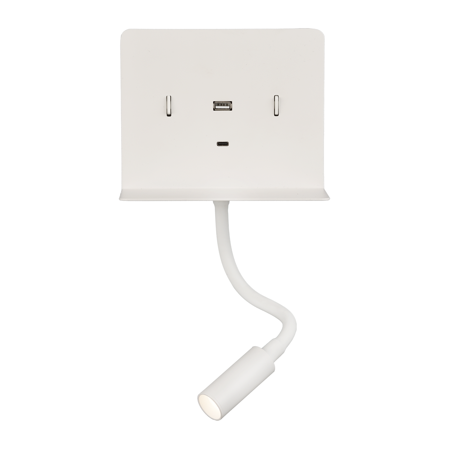 ACB Iluminacion Nástěnné LED svítidlo CALMA, 6W + 3W, CRI90, 2x vstup USB a USBC Barva: Bílá