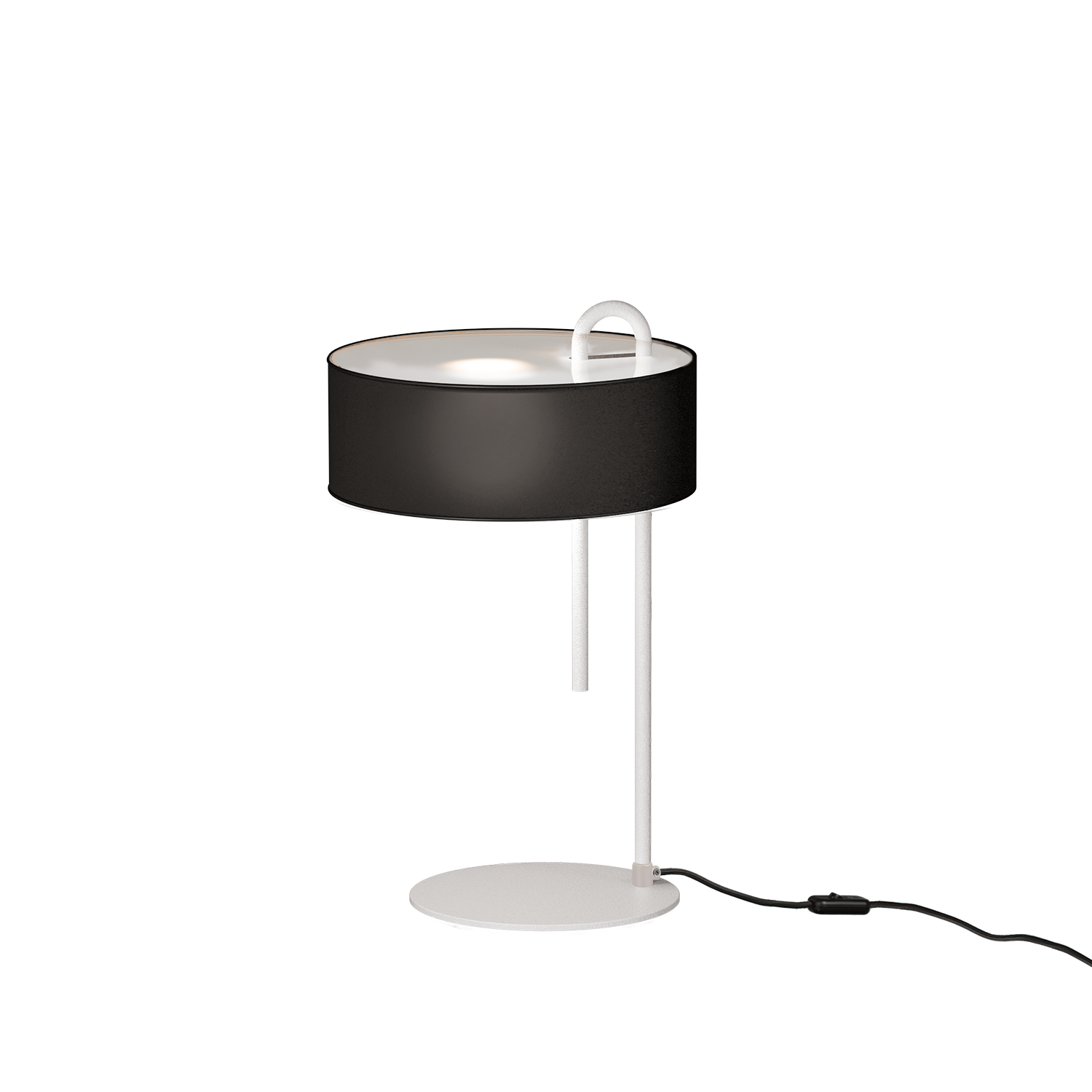 ACB Iluminacion Stolní LED lampa CLIP, v. 53 cm, 1xE27 15W Barva: Bílá, Barva montury: Černá