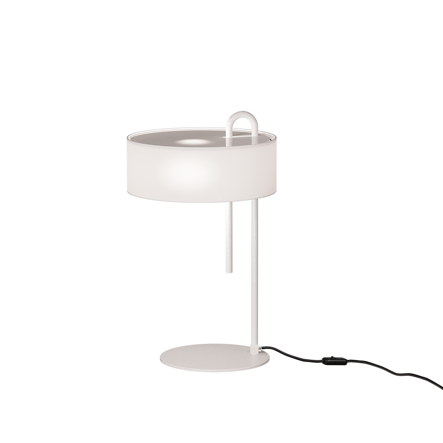 ACB Iluminacion Stolní LED lampa CLIP, v. 53 cm, 1xE27 15W Barva: Bílá, Barva montury: Bílá