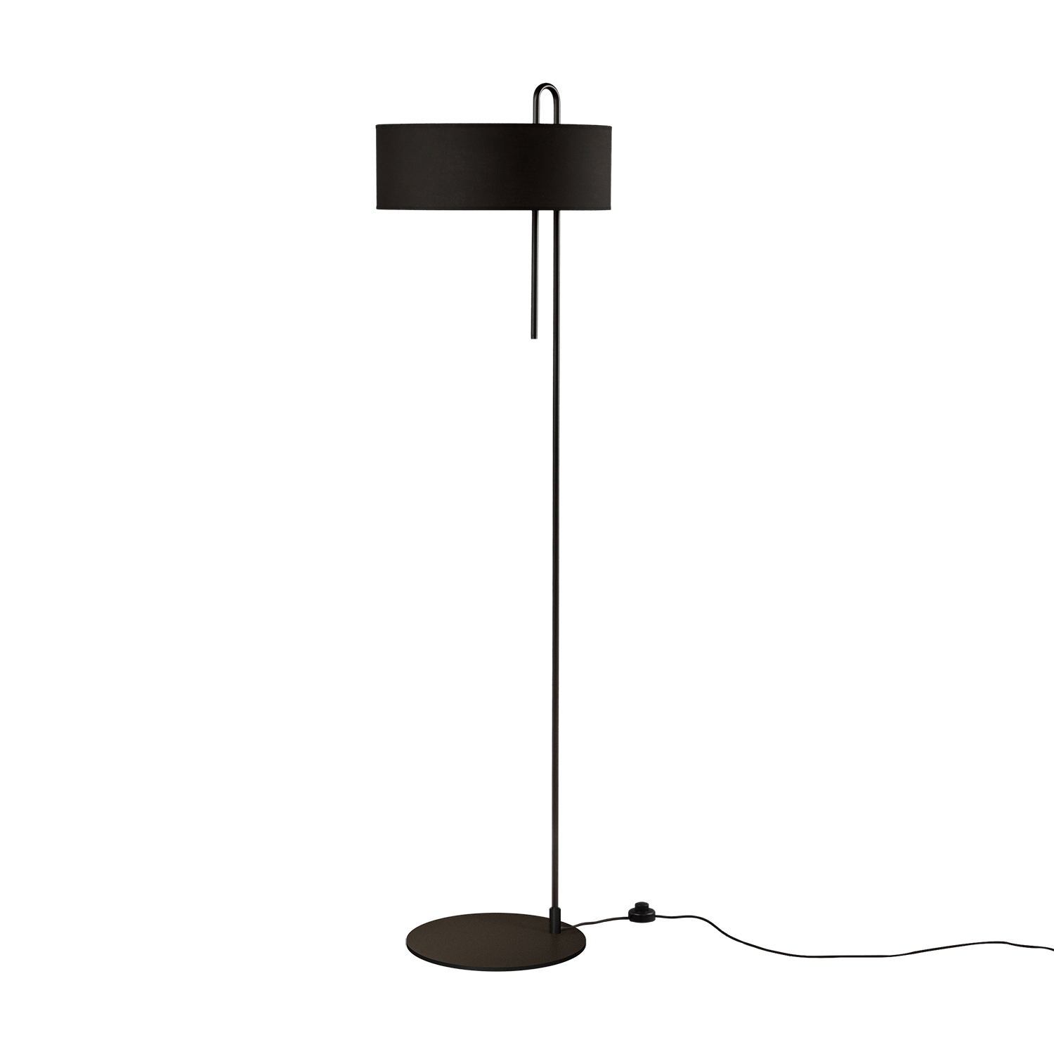 ACB Iluminacion Stojací LED lampa CLIP, v. 150 cm, 1xE27 15W Barva: Černá, Barva montury: Černá