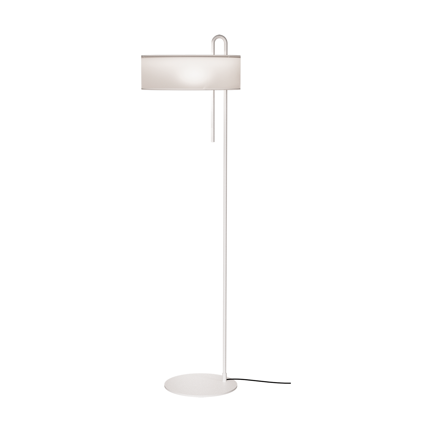 ACB Iluminacion Stojací LED lampa CLIP, v. 150 cm, 1xE27 15W Barva: Bílá, Barva montury: Bílá