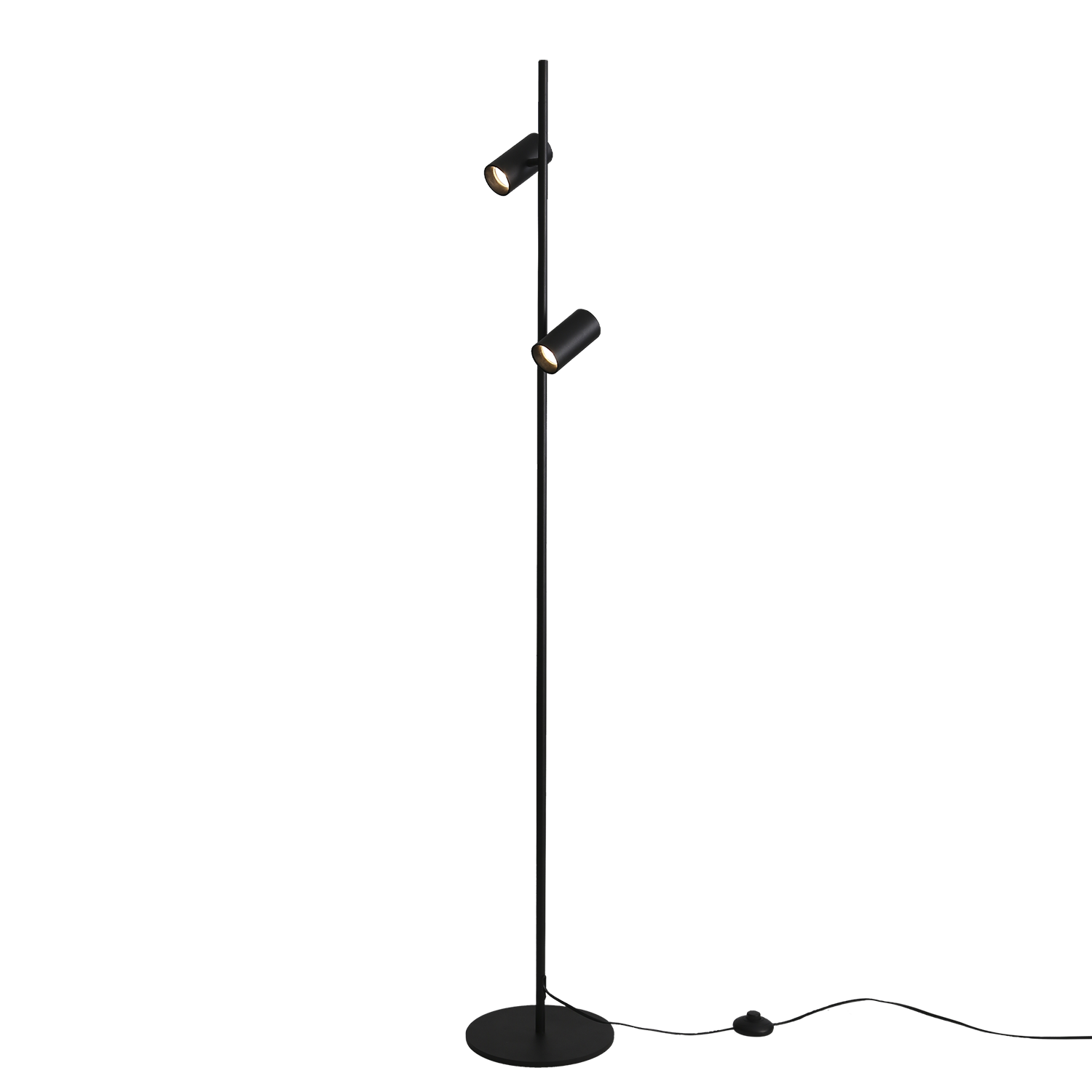 ACB Iluminacion Stojací LED lampa GINA, v. 160 cm, 2xGU10 8W Barva: Černá