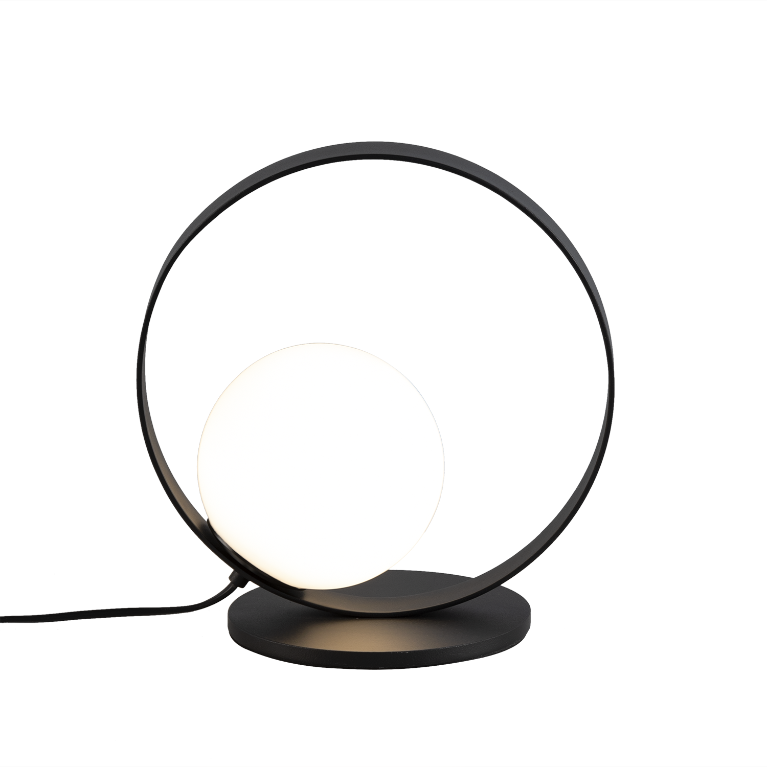 ACB Iluminacion Stolní LED lampa HALO, ⌀ 26 cm, 5W, CRI90, CCT switch 2700-3000K Barva: Černá, Stmívání: ON/OFF