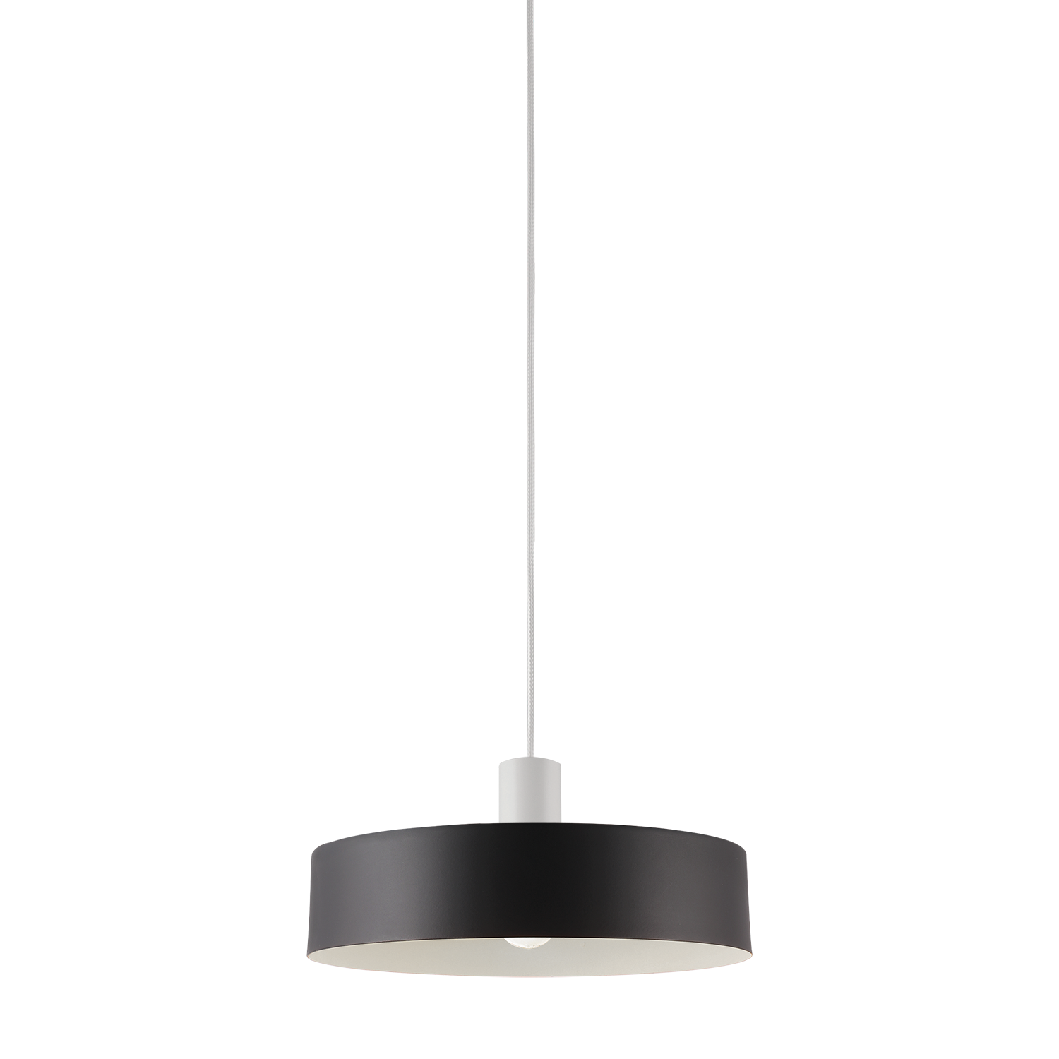 ACB Iluminacion Závěsné svítidlo JARVIS, ⌀ 30 cm, 1xE27 15W Barva: Černá, Barva montury: Bílá