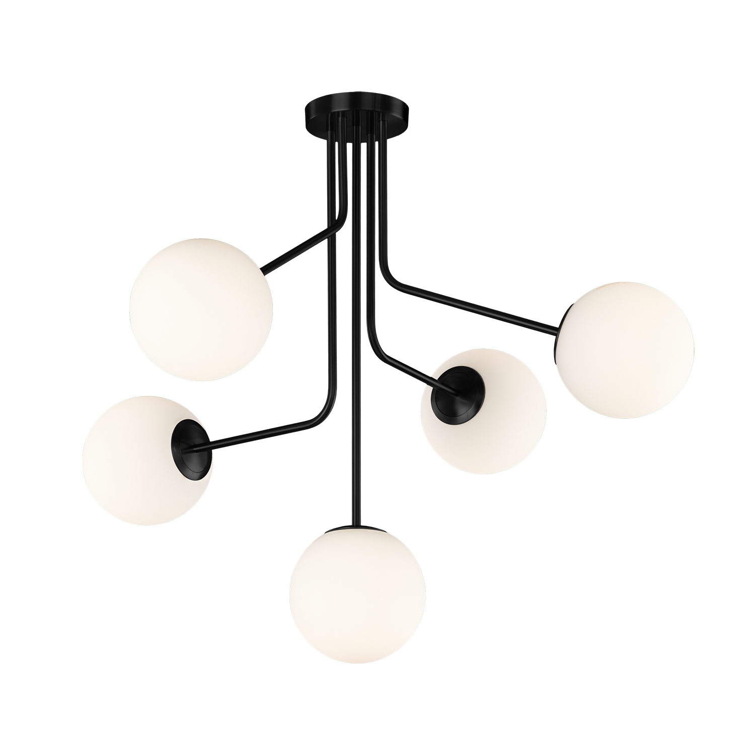 ACB Iluminacion Zavěsné svítidlo PARMA, ⌀ 88 cm, 5xE27 15W Barva: Černá