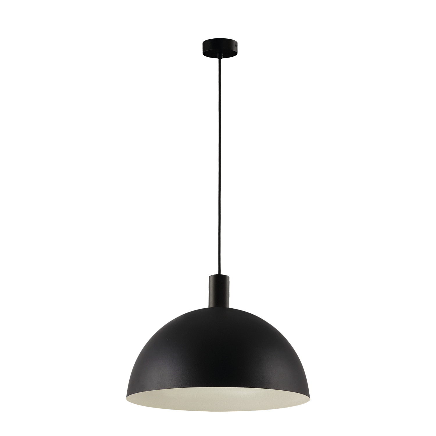 ACB Iluminacion Závěsné svítidlo TIGA,  ⌀ 35 cm, 1xE27 15W Barva: Černo-bílá, Barva montury: Černá