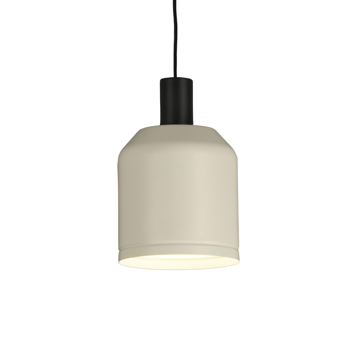 ACB Iluminacion Závěsné svítidlo TURKANA, ⌀ 16 cm, 1xE27 15W Barva: Bílá, Barva montury: Černá