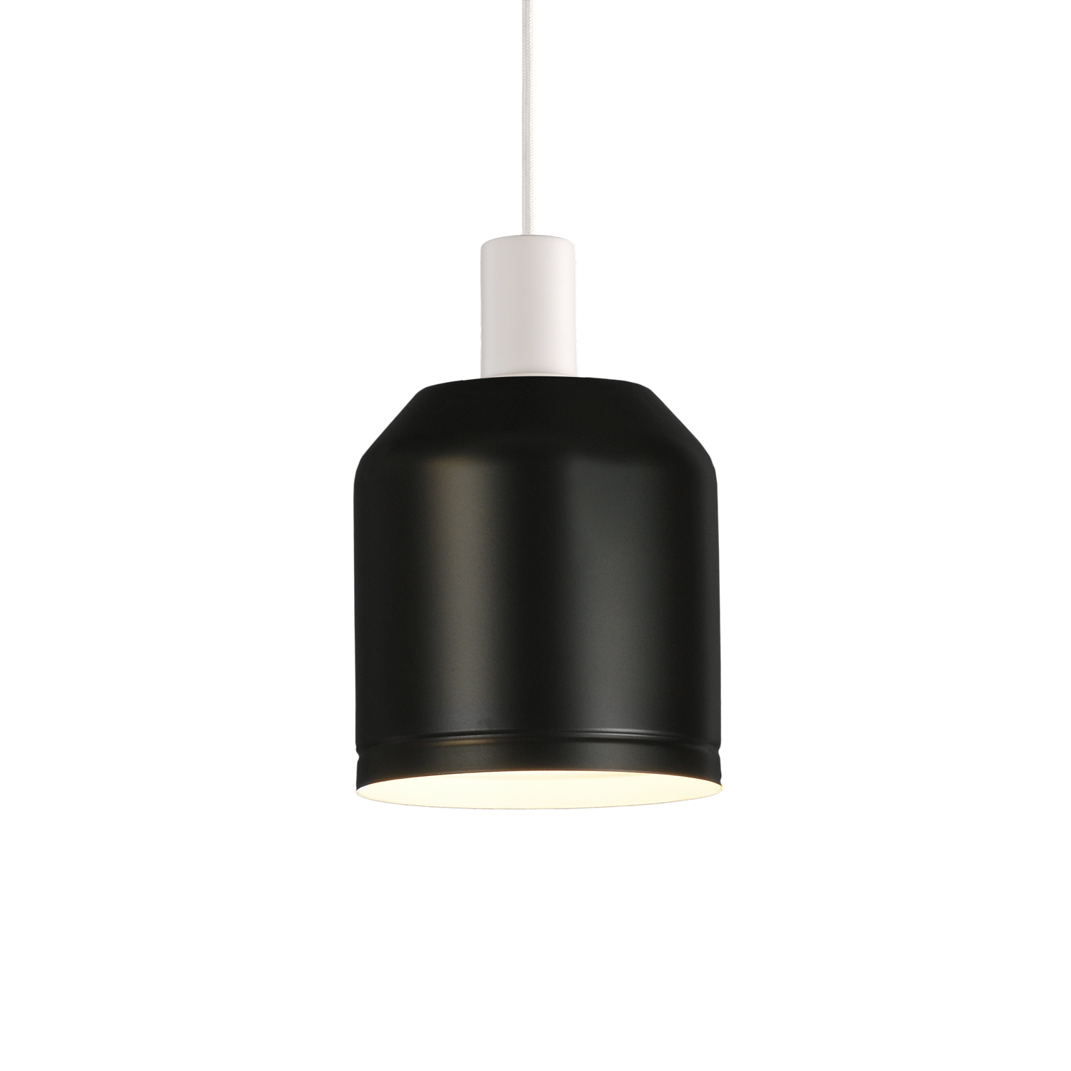 ACB Iluminacion Závěsné svítidlo TURKANA, ⌀ 16 cm, 1xE27 15W Barva: Černá, Barva montury: Bílá