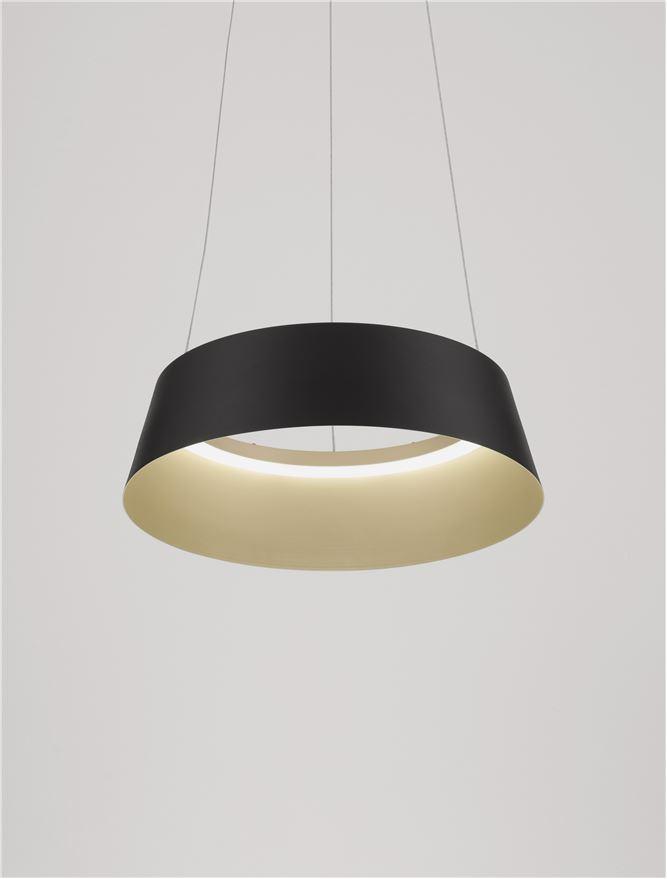 Nova Luce Závěsné LED svítidlo ALBA, 40W 3000K stmívatelné Barva: Černá