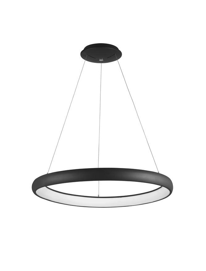 Nova Luce Závěsné LED svítidlo ALBI, 50W 3000K stmívatelné Barva: Černá