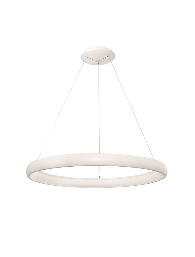 Nova Luce Závěsné LED svítidlo ALBI, 50W 3000K stmívatelné Barva: Bílá