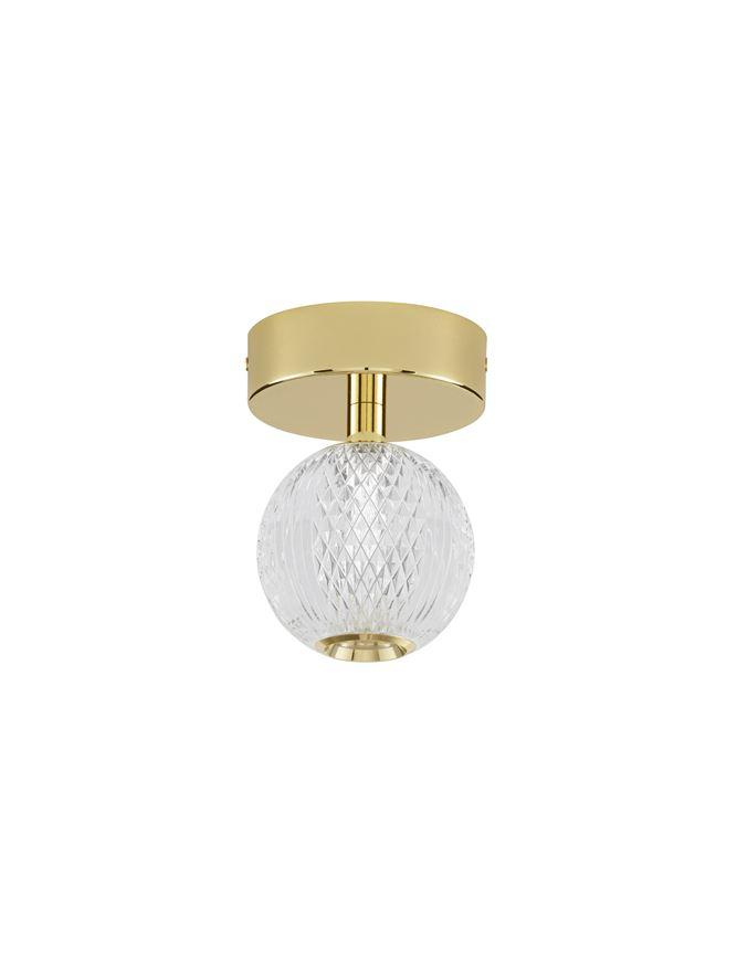 Nova Luce Stropní LED svítidlo BRILLANTE zlatý hliník a akryl 4W 3200K