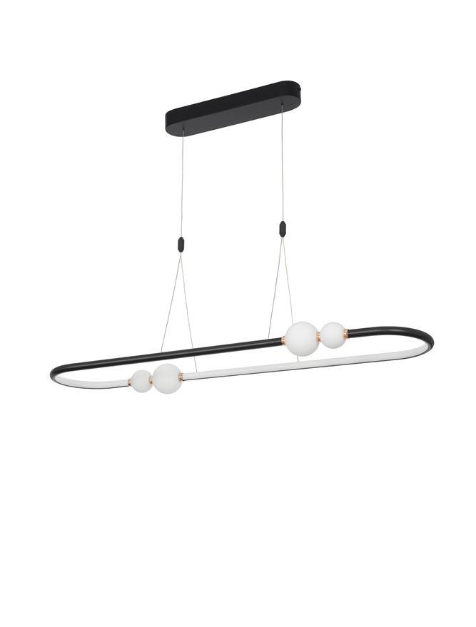 Nova Luce Závěsné LED svítidlo CELIA, 44.2W 3000K stmívatelné Barva: Černá