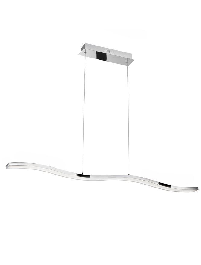 Nova Luce Závěsné LED svítidlo CESENA chromovaný hliník a akryl 42W 3000K