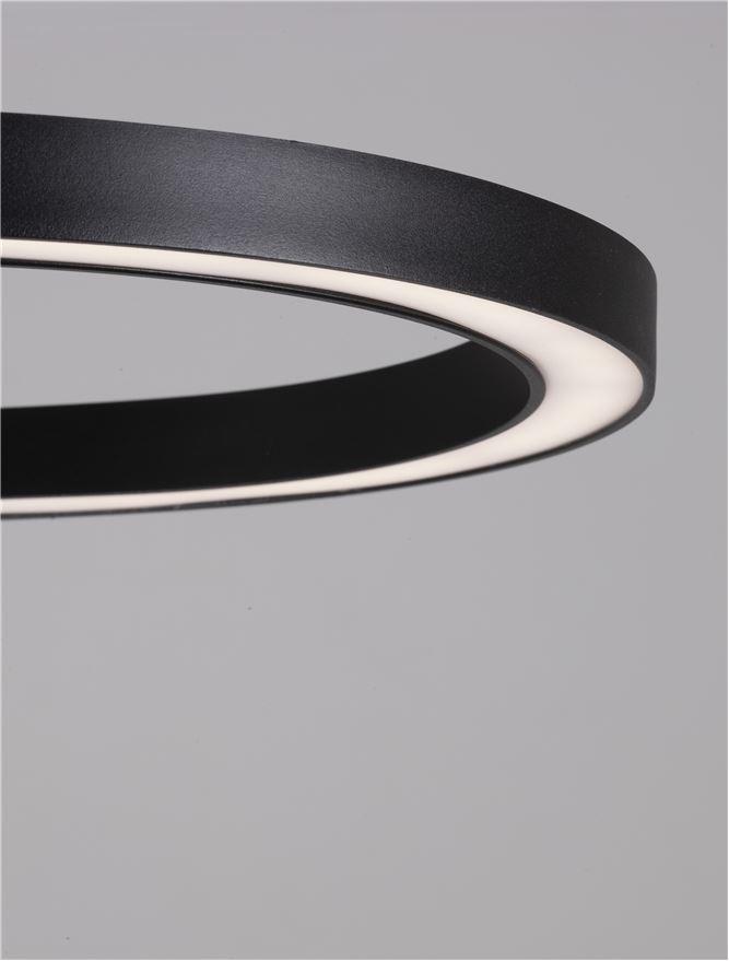 Nova Luce Závěsné LED svítidlo CUPPE černý hliník a akryl 58W 3000K stmívatelné Barva: Černá