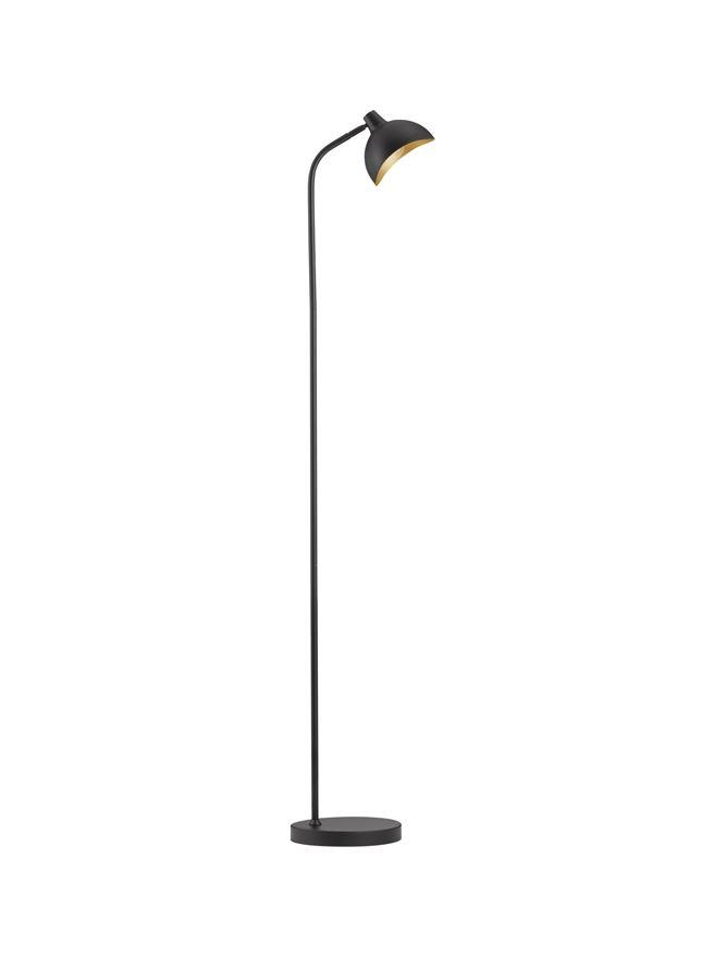 Nova Luce Stojací lampa GEETI matná černá a zlatý kov E14 1x5W
