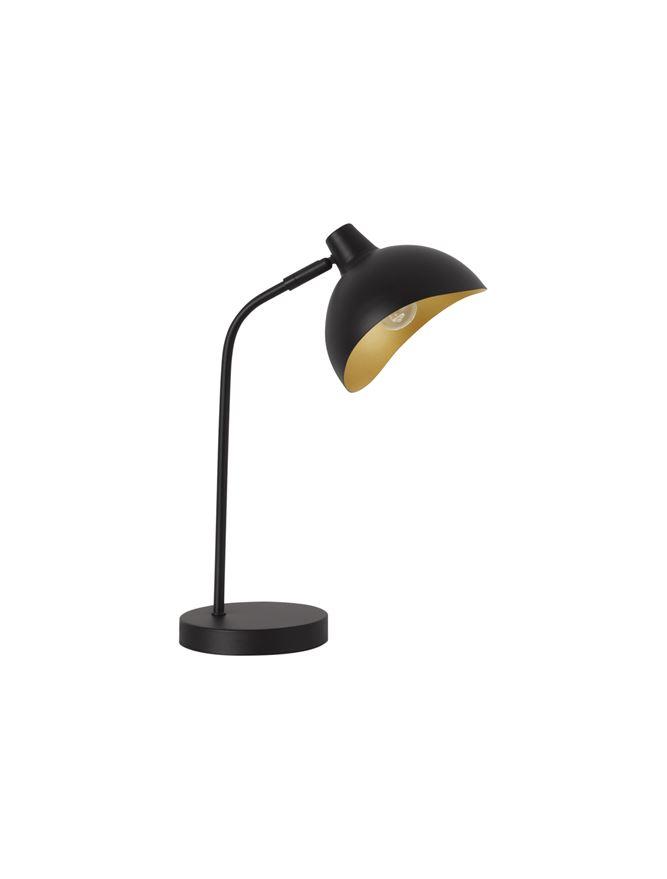 Nova Luce Stolní lampa GEETI matná černá a zlatý kov E14 1x5W