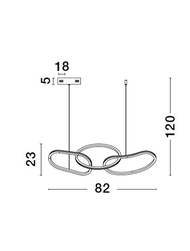 Nova Luce Závěsné LED svítidlo GIRISH, 40W 3000K stmívatelné