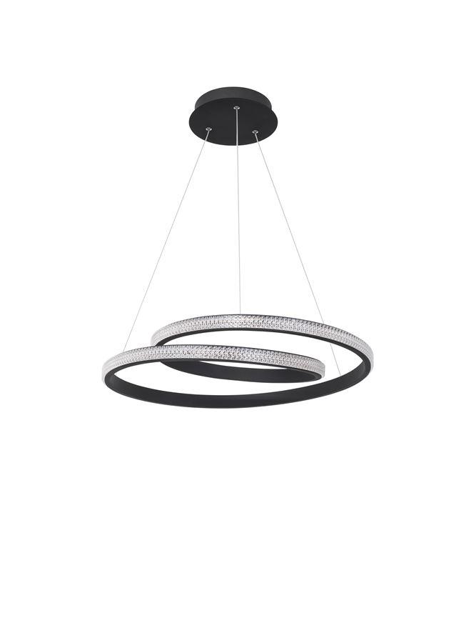 Nova Luce Závěsné LED svítidlo GRANIA, 25W 3000K stmívatelné Barva: Černá