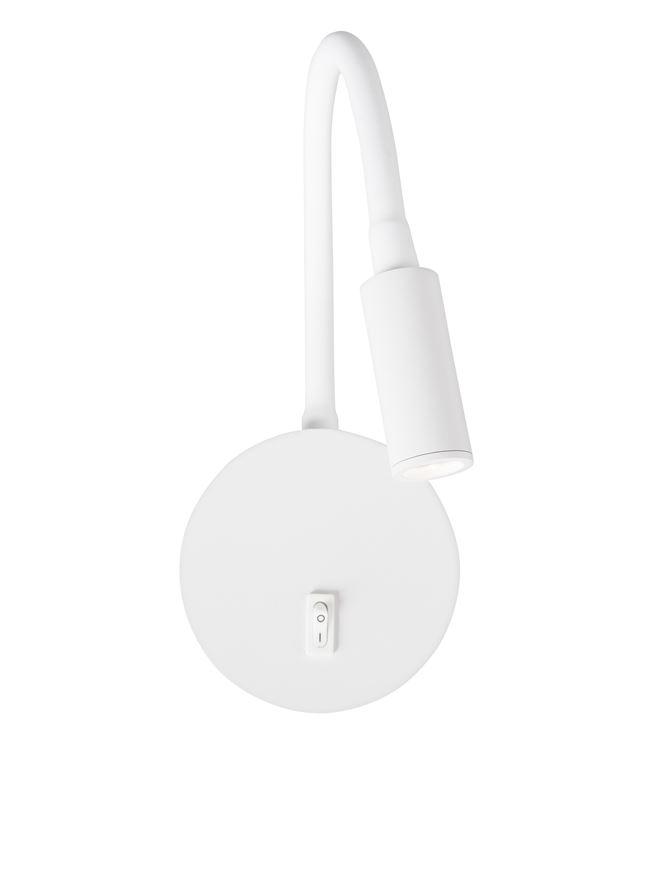 Nova Luce Bodové LED svítidlo JACO, 3W, 3200K nastavitelné vypínač na těle Barva: Bílá