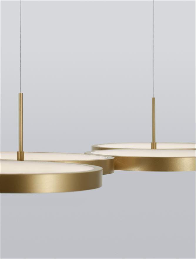 Nova Luce Závěsné LED svítidlo MAGNUS, 41W 3000K stmívatelné Barva: Mosaz