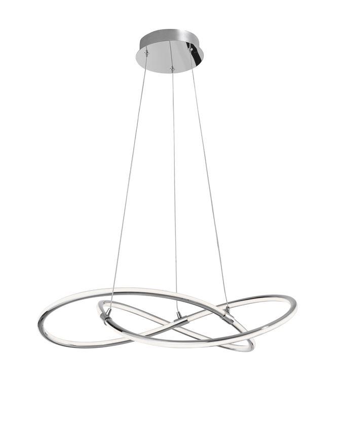 Nova Luce Závěsné LED svítidlo MARTINO chromovaný hliník a akryl 50W 3000K