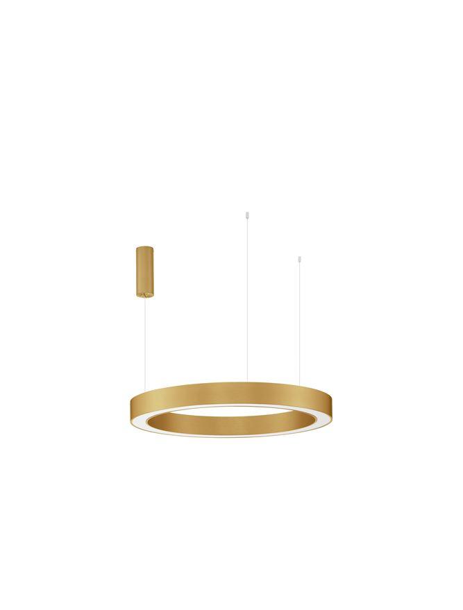 Nova Luce Závěsné LED svítidlo MORBIDO, ø 80cm, 60W, 2700K-4000K vč.dálkového ovládání stmívatelné Tuya Barva: Zlatá