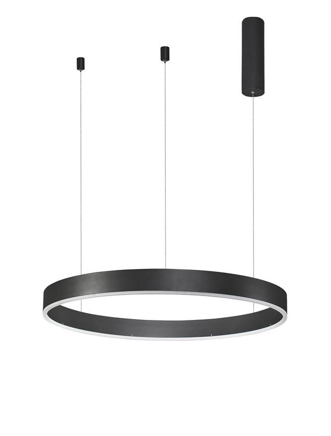 Nova Luce Závěsné LED svítidlo MOTIF, ø 60cm, 40W 3000K stmívatelné Barva: Černá