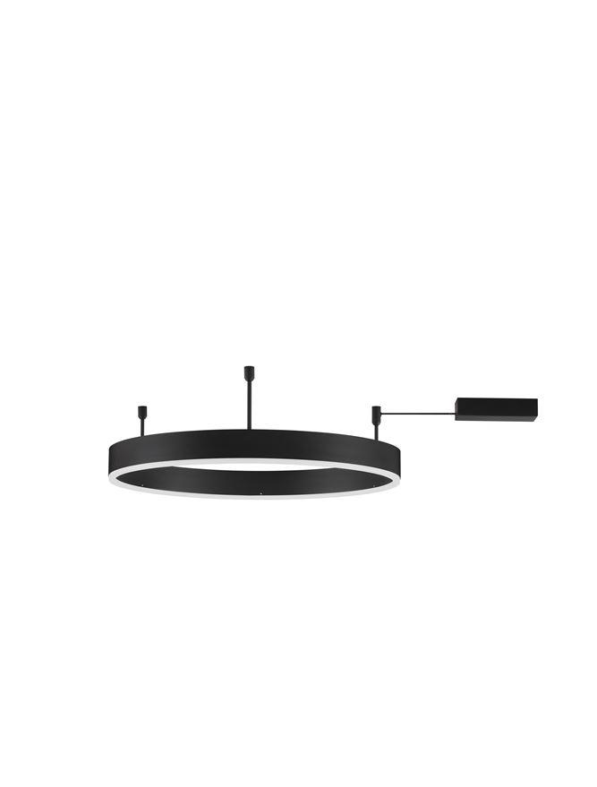 Nova Luce Stropní LED svítidlo MOTIF, ø 60cm, 40W 3000K stmívatelné Barva: Černá