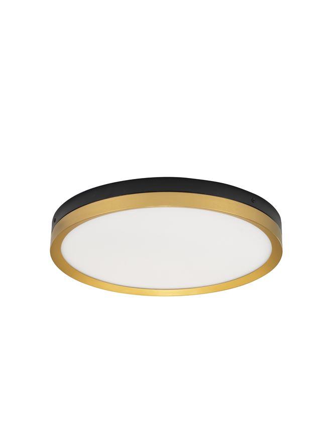 Nova Luce Stropní LED svítidlo CANTRIA černá a zlatá mosaz 31W 3000K